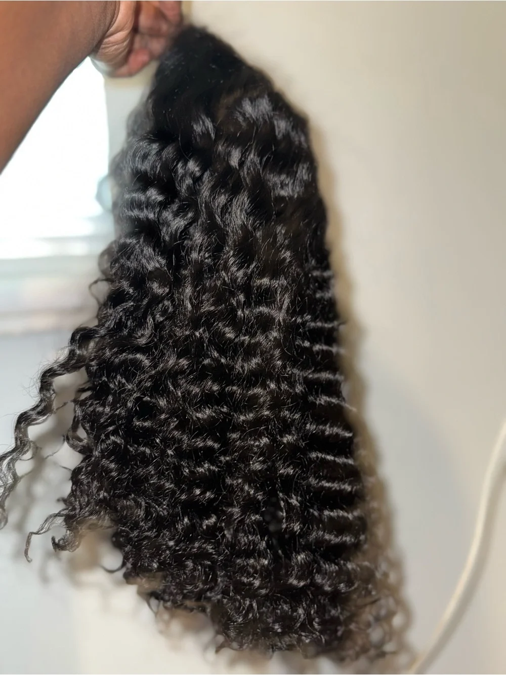 Black Deep Wave Human Hair Wig - Unbranded